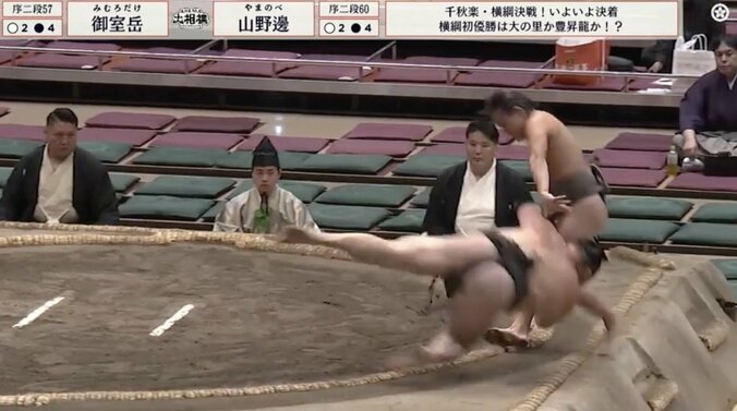 【写真・画像】“まわし蹴り”落下の力士を待機力士が