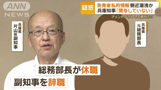 片山前副知事は辞職、元総務部長は休職