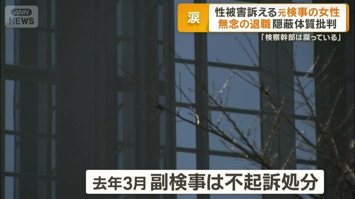 検察は去年3月に副検事を不起訴処分