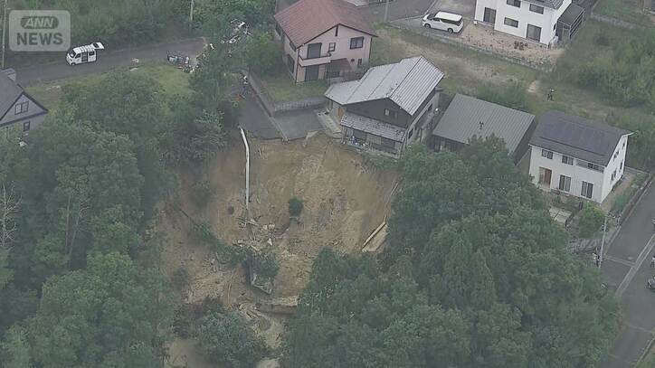 住宅地で土砂崩れ 範囲拡大で周辺住民61人に『避難指示』 滋賀・甲賀市