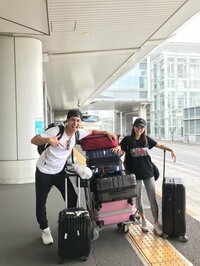 テラハ玉城大志、婚約中の彼女とLAへ引っ越し「荷物がぱないね!笑」