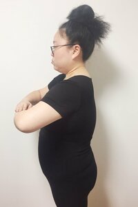 ニッチェ 江上敬子『3ヶ月前のお腹と比較!』