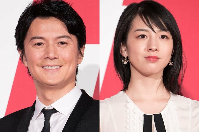 福山雅治、桜庭ななみと美男美女ショット　照れの表情にファンつっこみ「ましゃったらニヤケ過ぎ」 1枚目