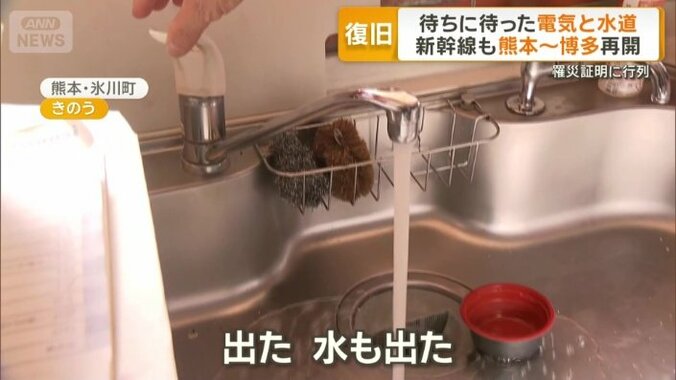 水が出るように