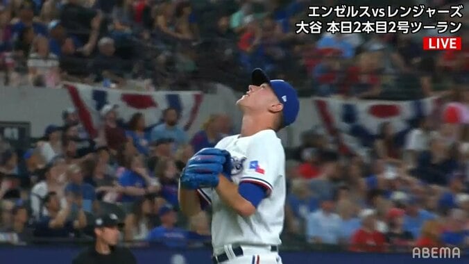 衝撃音の瞬間「やられた！」大谷翔平に完璧に打たれた投手が天を仰ぐ「えっぐ!!!」「まじか」 1枚目