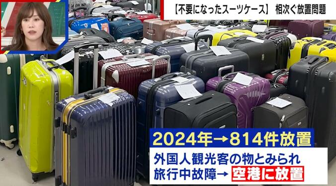 空港に放置された大量のスーツケース