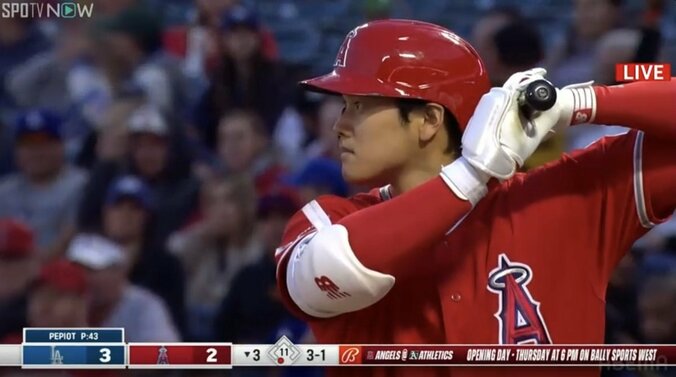 大谷翔平、14試合連続安打ならず2打席で交代も視聴者「開幕戦二刀流だもんな」「お疲れ様」と理解 1枚目