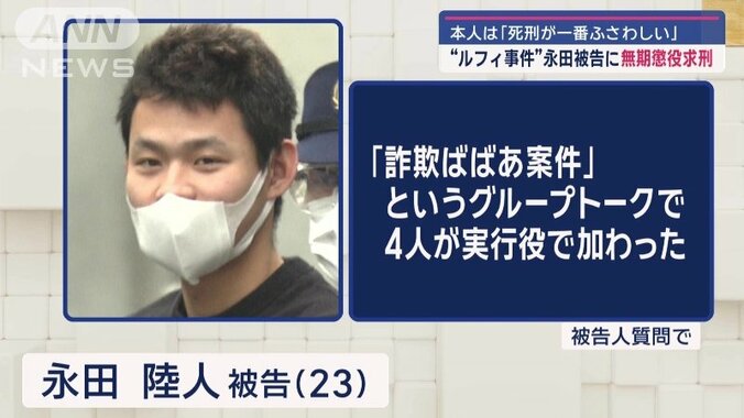 永田陸人 被告（23）