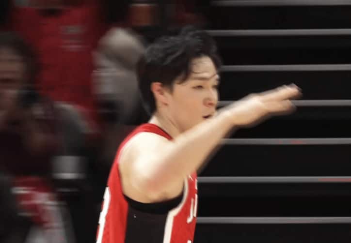 ミラクルショットを決めた馬場雄大