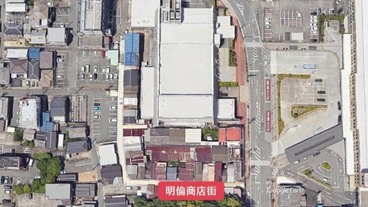 店舗と店舗が密集していることが分かる