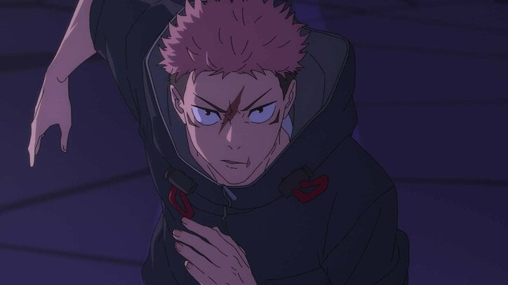 アニメ「呪術廻戦」場面カット、虎杖悠仁