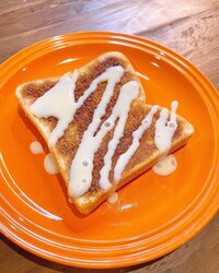 みきママ『おやつは5分でできる！シナモンロール風トーストです！』