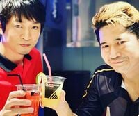 「次は勝つ！」萩原聖人、EX風林火山・滝沢和典との“男前ツーショット”に反響