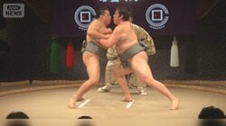 元力士がパフォーマンス「相撲レストラン」銀座に進出　大迫力で外国人客興奮