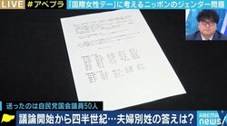 自民党の選択的夫婦別姓PTの座長に就任か…「石原伸晃議員には“秘書ブロック”された。会って話を聞くべきだ」