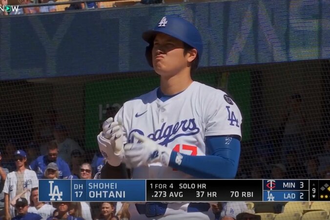 【写真・画像】ウソでしょ…？ 大谷翔平、爆速特大弾で“異変”「そらビビる」相手捕手の“被弾リアクション”が話題に「これはショック」　1枚目