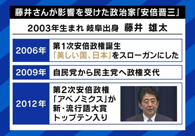 藤井さんが影響を受けた安倍晋三