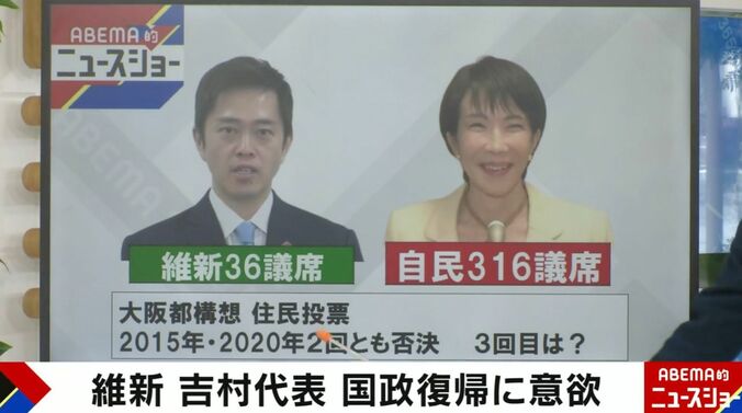 維新 吉村代表 国政復帰に意欲