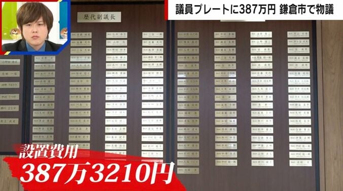 金色のネームプレート