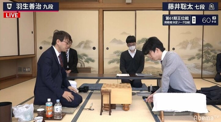 羽生善治九段 対 藤井聡太七段　公式戦3度目の対局中　過去は藤井七段が2戦2勝／将棋・王位戦挑決リーグ