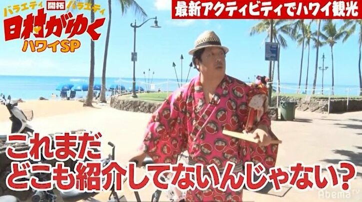 バナナマン日村、ハワイあるモノに大興奮！「これ、まだどこも紹介してないんじゃない？」