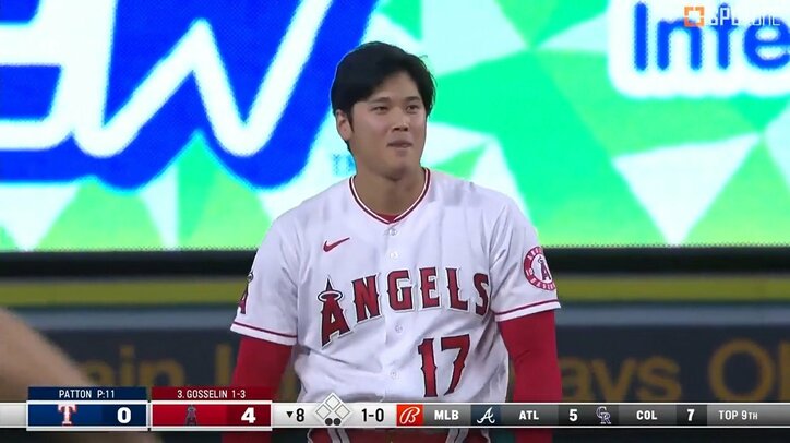 大谷“大の字”翔平、盗塁失敗の瞬間にファン注目「ジタバタw」「もったいないけど…どこかカワイイ」 実況も「ベースの脇でもがきましたが…」