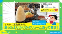 【映像】とんかつ定食頼んだら…ご飯が予想外のボリューム 完食できたのか？