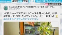 割り箸→床やレンガに 家電や家具まで忠実に再現した“ミニチュアマンション”に「素晴らしい世界感技術」称賛の声