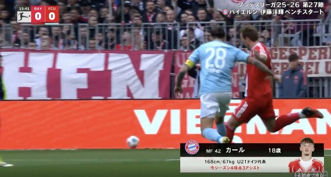 冗談だろ…！？ バイエルンの怪物・ケイン、理解不能な約60m“ピンポイントパス”「エグすぎん？」「上手すぎだろ」高精度の“対角ロングボール”にファン衝撃 5枚目