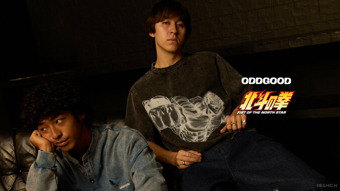 【写真・画像】ケンシロウやユリアがストリートテイストに！『北斗の拳』と「ODDGOOD」コラボアパレルが展開開始　1枚目