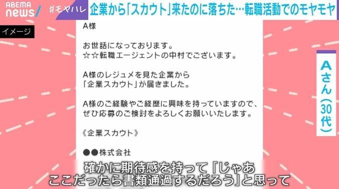 Aさん（30代）に届いたスカウト