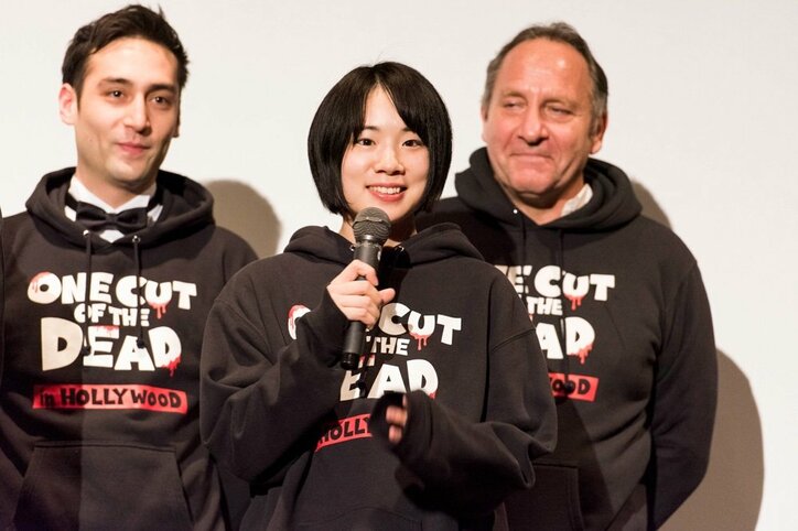 「”お約束”やおなじみのセリフも出てくるので楽しんで」『カメラを止めるな！スピンオフ『ハリウッド大作戦！』試写会