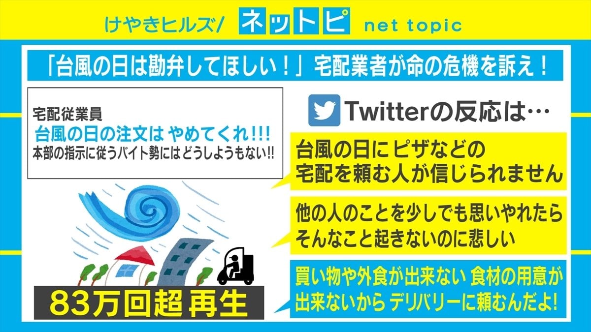 バイト 台風