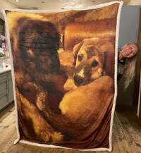 假屋崎省吾『誕生日プレゼントにレオンとルーシーの毛布がイギリスから届きました〜っ‼️』