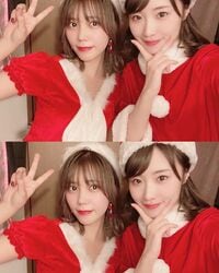 「もうほんんんっとかわいい」川後陽菜＆高山一実のサンタ2ショットにファン歓喜