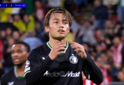 CL初得点が…上田綺世、PK失敗でガックリ「絶対決めなきゃの場面で…」「コースが甘い」強烈シュートを完璧セーブされファンも落胆