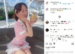 柏木由紀の“太股チラリ”オフショットに「超いいね」「かわいい」とファン歓喜