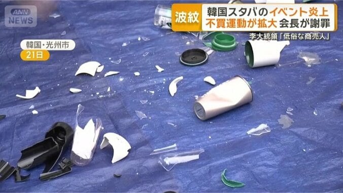 破壊されるタンブラー