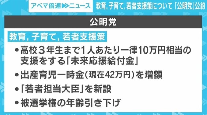 目玉政策は高校3年生まで一律10万円相当を支援する「未来応援給付金」、マイナンバーカード普及へポイント付与も 【9党の政策を解説 第3回「公明党」】 5枚目