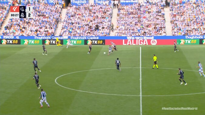 異次元！久保建英、RマドリードDFの密着マークをかわす華麗なダイレクトヒールパス炸裂の瞬間「うますぎる」 5枚目