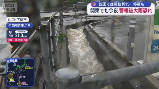 道路わきの排水溝