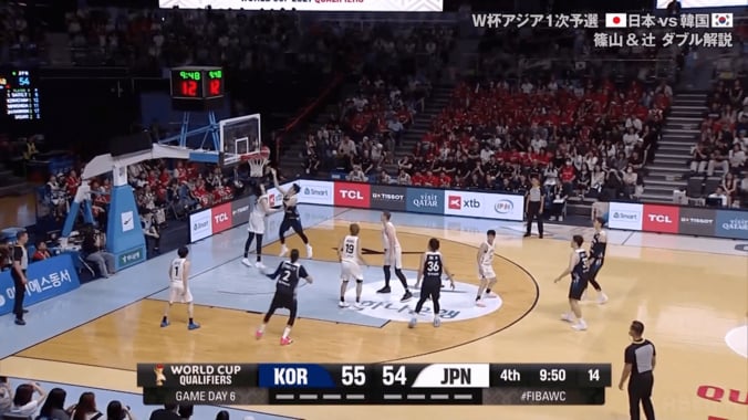 「まじNBA！」渡邊雄太の“衝撃ブロック”に解説絶叫！「凄いの出た」「あれだけ後手だったのに…」【バスケ日韓戦】 2枚目