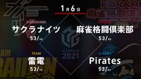 【中継】大和証券 Mリーグ サクラナイツvs麻雀格闘倶楽部vs雷電vsPirates