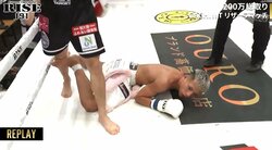 「物凄い音」「あれは見えない」テンプルにヒザが“グサり”の衝撃KO “子鹿状態”に「効かされると地球が回る」放送席も驚嘆