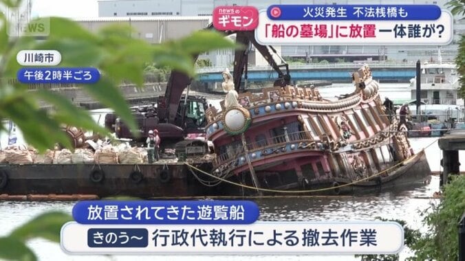 行政代執行による撤去作業