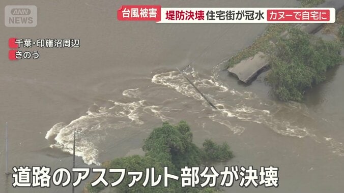 水が大量に流れ込む