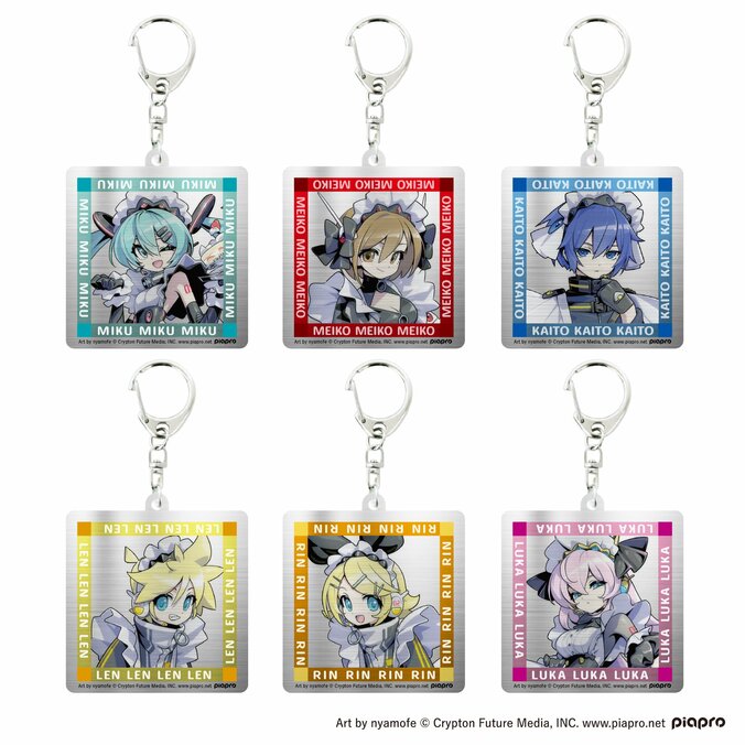 初音ミクたちピアプロキャラクターズの「サイバーメイド」メタルグッズが4月27日より予約開始 3枚目
