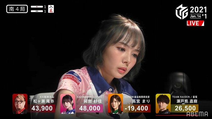 お願い！勝たせて！美女雀士の祈る姿にファンも必死の応援「やばい泣きそう」「いけるぞ！」／麻雀・Mリーグ 2枚目