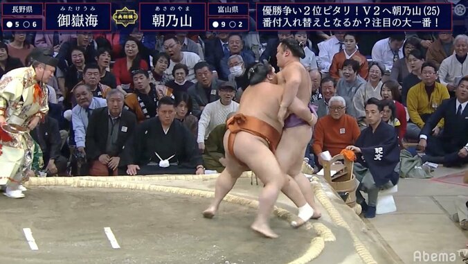 2敗力士が消える…朝乃山が御嶽海に寄り切られ3敗目 旭道山「関脇の意地を見た」 1枚目