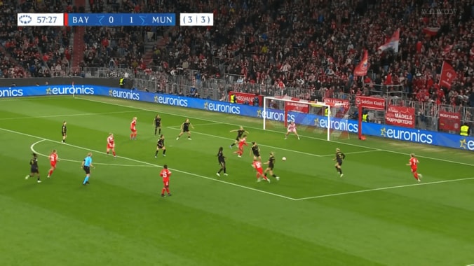 上手く裏のスペースを突いた谷川萌々子